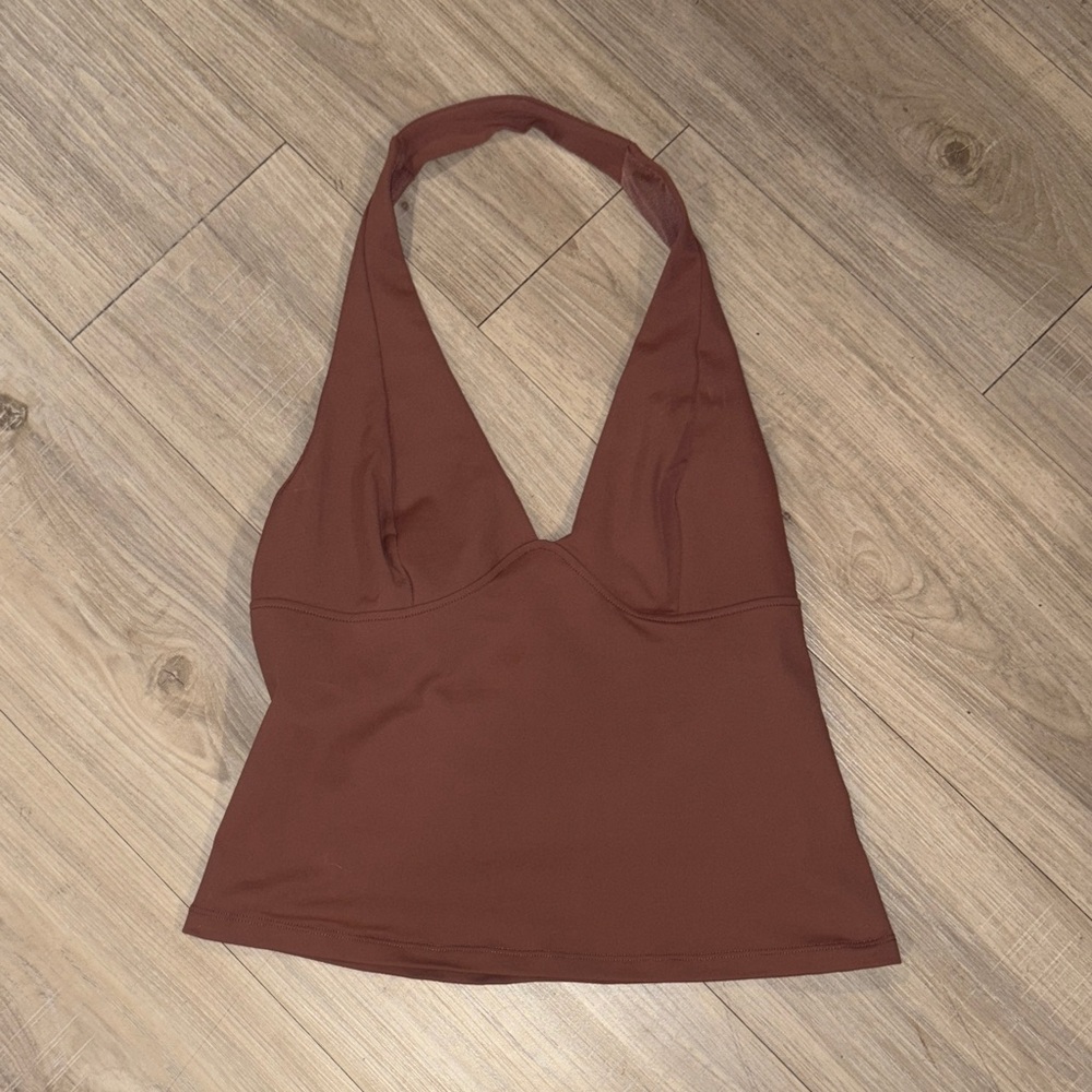 Free People Brown Halter Top